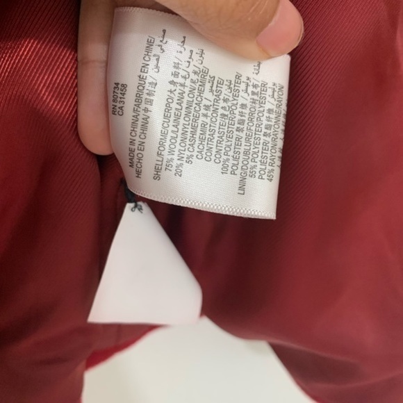 BCBGMaxazria Red Wool Double Breasted Peacoat Size XS/0 - Picture 10 of 10